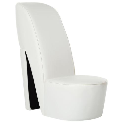 Chaise En Forme De Chaussure À Talon Haut Blanc Similicuir - Vidaxl