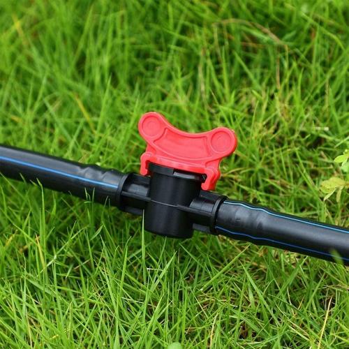 Vanne D'arrêt Droite En Ligne 1/4 "", En Plastique, Robinet À Bille, Interrupteur D'irrigation Goutte À Goutte, Connecteur Ardillon Pour Jardin, 5 Pièces