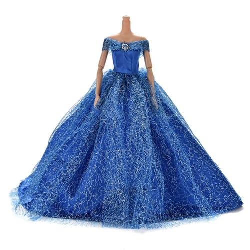 Robe De Princesse Pour Poupée Barbie, Tenue De Mariage Élégante, Faite À La Main, 7 Couleurs Disponibles, Haute Qualité