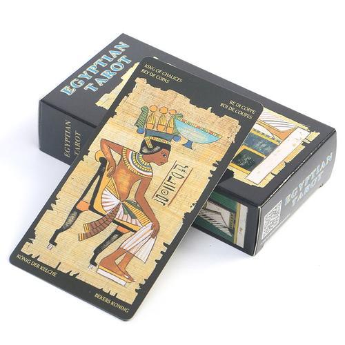 Jeu De Tarot Égyptien, 78 Pièces, Cartes Oracle Pour La Divination, Destin, Estampage, Résistant À L'usure, Divination Solitaire