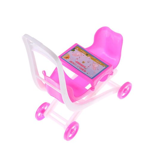 Poussette À Double Landau Pour Poupée Barbie Et Kelly, Jouet Maison De Jeu, 1 Pièce