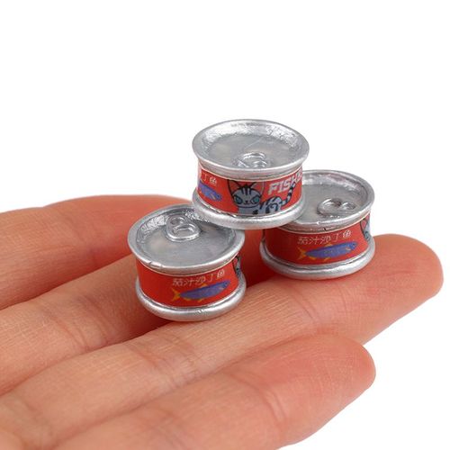 Maison De Poupée Mini Résine Simulation Poisson Nourriture En Conserve Modèle Jouet Maison De Poupée Cuisine Accessoires De Décoration Miniatures 10 Pièces