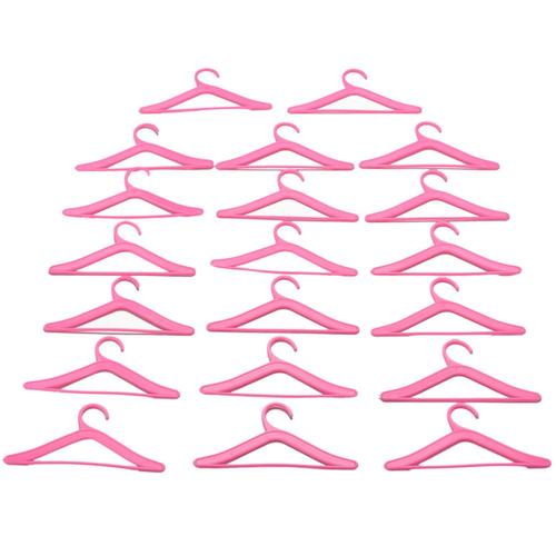 Cintres en plastique pour robe de poupée Barbie, 20 pièces, rose, à la mode, accessoires cadeaux pour filles