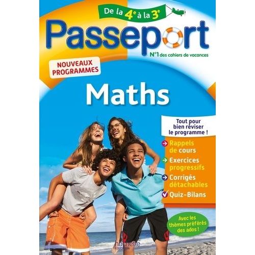 Passeport Maths De La 4e À La 3e - Cahier De Vacances 2019