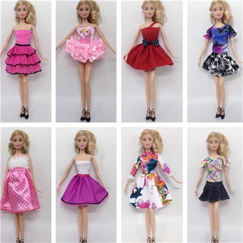 Ensemble De Vêtements Pour Poupée Barbie, 8 Pièces/Lot, Tenue De Soirée Décontractée, À La Mode, Meilleur Cadeau Pour Bébé