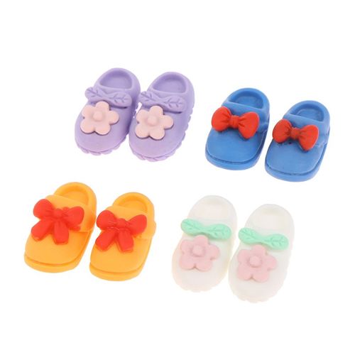 Mini Pantoufles Pour Maison De Poupée, Échelle 1/12, 5 Paires, Pour Chaussures De Poupée Barbie, Accessoires D'habillage, 25*12mm