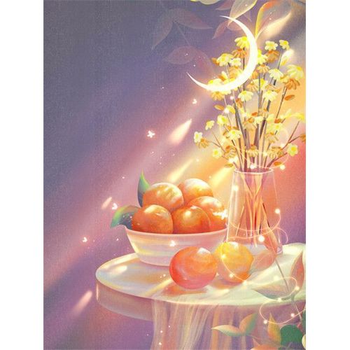 image numérique de paysage de fruits, peinture à l'huile par nombres de raisin, cadre de bricolage, dessin moderne sur toile, peint à la main, 60x75cm 40X50CM NO FRAME