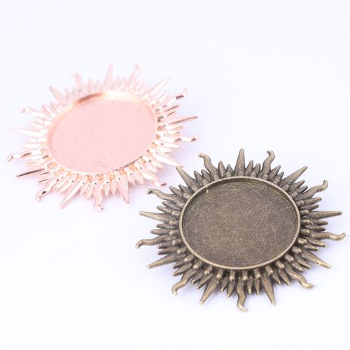 Broches Cabochon En Or Rose, 25mm, 5 Pièces, Pour La Fabrication De Bijoux
