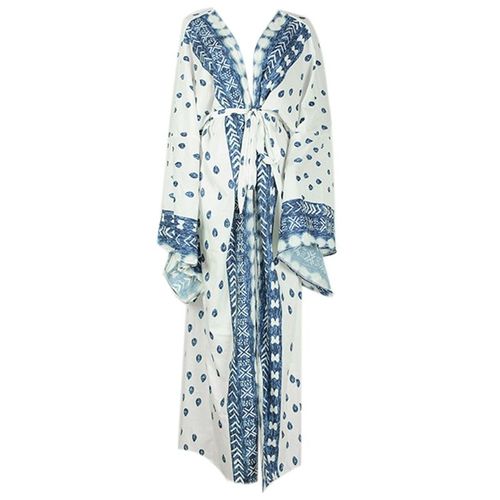 Cardigan Kimono À Manches Longues Pour Femmes, Style Bohémien, Imprimé Plume De Paon, Cover-Up Pour Les Maillots De Bain, Chemisier Ouvert À L'avant