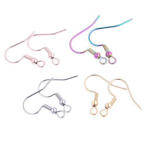 Crochets De Boucles D'oreilles En Acier Inoxydable 316, 50 Pièces, Hypoallergénique, Pour La Fabrication De Bijoux, Plaqué Or Rose, Diy Bricolage, Résultats De Fil D'oreille
