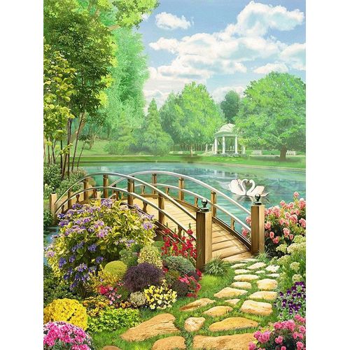 Kits de coloriage par numéros, arbre, route, peinture par nombres, cadre, bricolage, dessin moderne sur toile, peint à la main, cadeau d'art 40X50CM NO FRAME