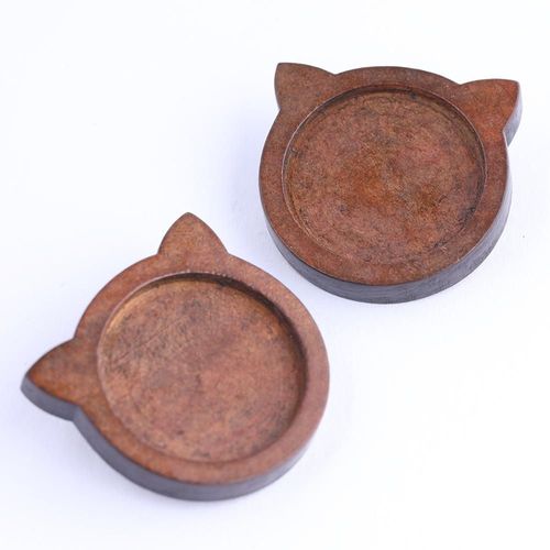 Onwear 5 Pièces Ajustement 25mm Rond Blanc Broche Cabochon Bois Paramètres De Base Bricolage Broches En Acier Inoxydable Plateaux De Support