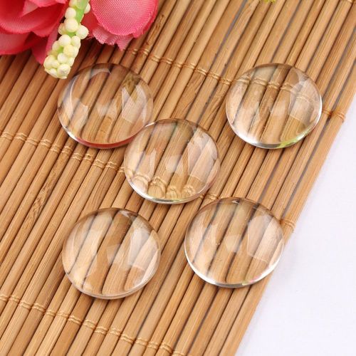 Cabochon Rond En Verre Transparent, 10 Pièces, Dos Plat, 20mm, 25mm, 30mm, Pendentif Bricolage Fabrication De Bijoux