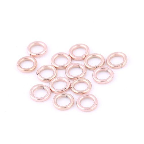 Anneaux De Saut En Acier Inoxydable Plaqué Or Rose, 50 Pièces, 1.0x5mm, Pour La Fabrication De Bijoux, Bracelets Pendentifs, Résultats