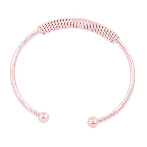 Bracelet Manchette En Fil Plaqué Or Rose En Acier Inoxydable, 2 Pièces, Lunette Vierge, Fournitures Pour La Fabrication De Bijoux À Faire Soi-Même