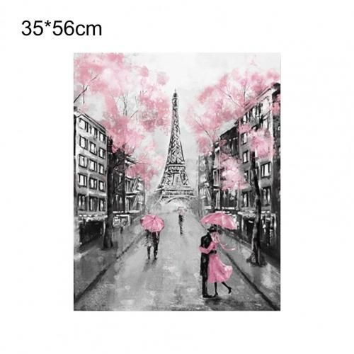 Peinture à motif de tour Eiffel,toile sans décoloration,surface lisse,mur de la ville de Paris,affiches d'art pour cadeau - Type 3556cm