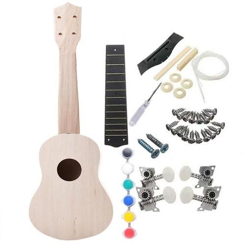 Kit de bricolage de 21 pouces, guitare hawaïenne, Support de