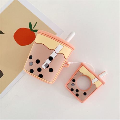 Étui AirPods 1/2 en silicone, design de dessin animé 3D, joli porte-clés, chargement sans fil, boîtier pour écouteurs Bluetooth