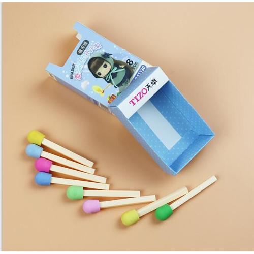 Gommes Assorties Pour Crayon, 8 Pièces/Paquet, Papeterie Originale, Fournitures De Bureau Créatives Pour Enfants