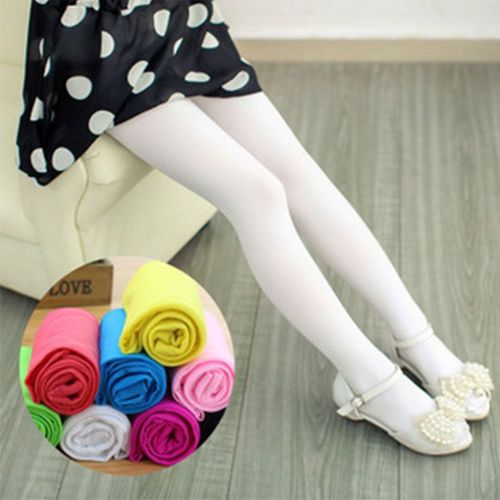 Collants Blancs Solides Pour Enfants, Chaussettes En Velours Pour Filles, Collants Pour École De Danse De Ballet, Printemps-Automne