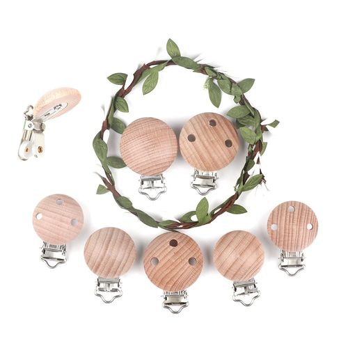 Clips De Sucette En Métal Et Bois Pour Bébé, 1 À 5 Pièces, Porte-Sucette Pour Nouveau-Né, Porte-Tétine Factice, Perles, Anneau De Dentition, Soins D'alimentation