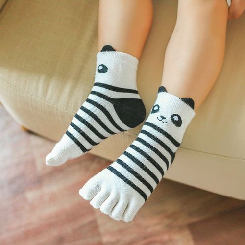 Chaussettes À Cinq Doigts En Coton Doux Et Chaud Pour Enfants, Jolies Chaussettes Kawaii Avec Motifs D'animaux De Dessin Animé Pour Bébés Filles Et Garçons