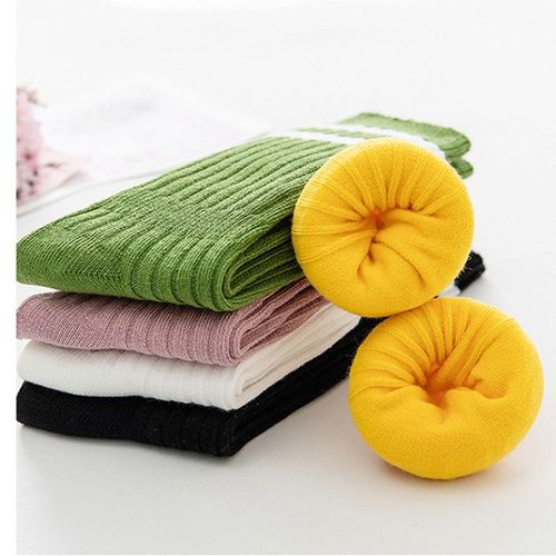 Chaussettes Montantes À Rayures En Coton Pour Enfants, Bas Long À Rayures Pour Garçons Et Filles, Vêtements De Sport Chauds Et Doux Pour L'école