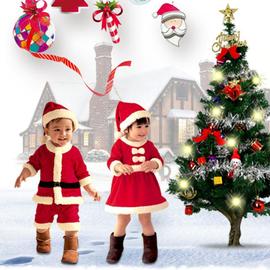 Costumes de Noël pour Vêtements de bébé Filles - Costume de Père Noël -  Rouge - 6-9