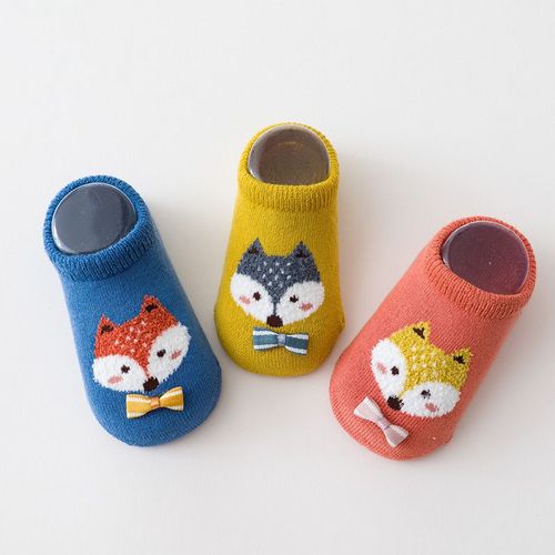 Chaussettes Antidérapantes En Coton Pour Bébés Garçons Et Filles, Chaussettes De Sol En Caoutchouc À Coupe Basse, Chaussures Souples Pour Enfants, Automne Et Hiver