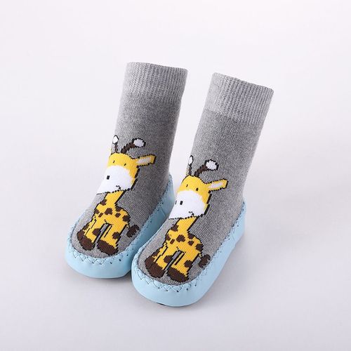 Chaussettes Antidérapantes Pour Enfants, Chaussures De Sol, Chaussettes De Dessin Animé Pour Tout-Petits Fille Et Garçon, Chaussettes En Coton Éponge Chaud Et Doux, Chaussures Pour Bébé