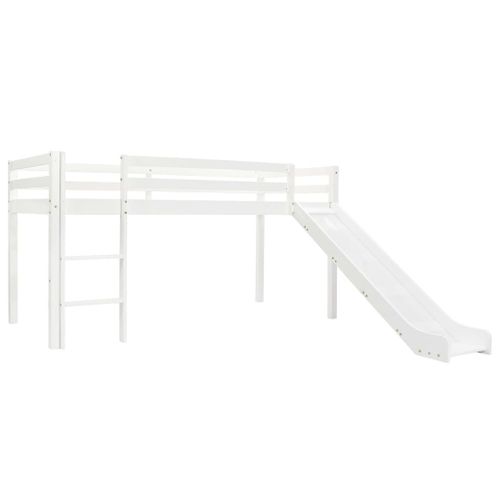 Vidaxl Lit Mezzanine D'enfants Avec Toboggan Et Échelle Pin 97x208 Cm