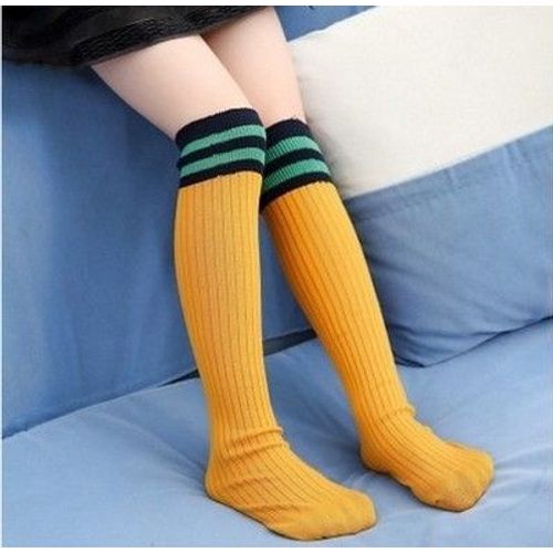 Chaussettes Rayées En Coton Doux Et Long Pour Enfants De 4 À 9 Ans, Pour Garçons Et Filles, Vêtements Scolaires