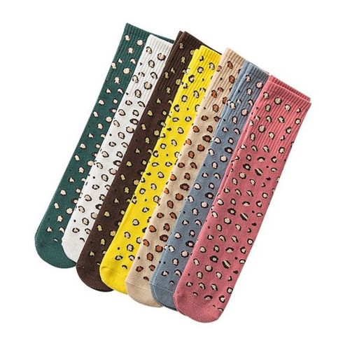Chaussettes À Imprimé Léopard Pour Fille Et Garçon, Montantes Aux Genoux, En Coton, Longues Et Souples, Avec Rayures, Nouvelle Collection Automne Hiver