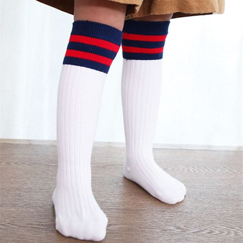 Chaussettes Rayées En Coton Doux Et Long Pour Enfants De 4 À 9 Ans, Pour Garçons Et Filles, Vêtements Scolaires