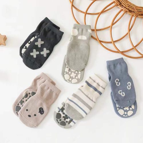 Vêtements Antidérapants Pour Enfants, Kawaii, Dessin Animé, En Coton Et Silicone, Chaussettes Antidérapantes Au Sol, Pour Filles Et Garçons