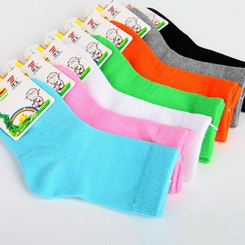 Chaussettes En Coton Pour Enfants, Chaussettes Chaudes Et Douces, Couleur Bonbon, Tube Moyen Pour Garçons Et Filles, Vêtements Bon Marché