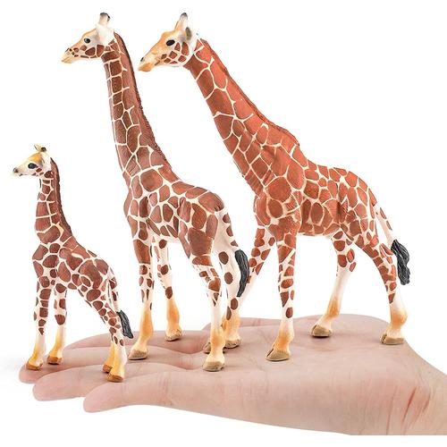 Figurines Girafe - Figurines De Girafe Réalistes Avec Ourson - Animaux Sauvages Réalistes Pour La Collection, Cadeaux D'anniversaire De Jouets Éducatifs Précoces
