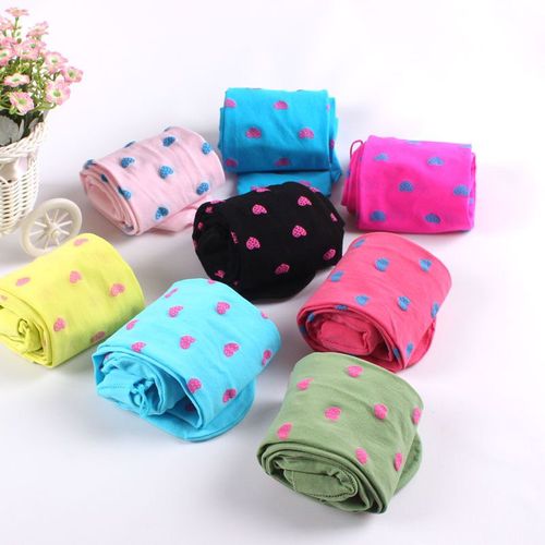 Collants En Velours Couleurs Acidulées Pour Filles, Bas Blanc Mignon En Forme De C¿Ur Pour Enfants De 3 À 8 Ans, Bas Collant, Chaussettes, Vêtements, Printemps-Automne