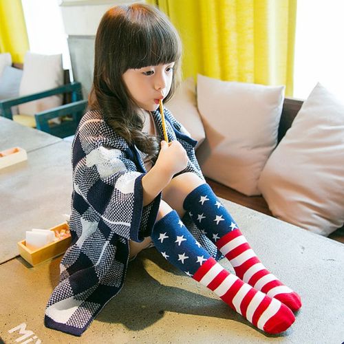 Bas En Coton Doux Et Chaud Pour Enfants, Kawaii, Jolis Collants À Motifs D'animaux De Dessin Animé, Hauts Aux Genoux Pour L'école, Chaussettes Longues Pour Filles, Printemps Automne