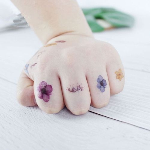 Faux Tatouage Temporaire Pour Enfants, Cadeau D'anniversaire, Mignon, Dessin Animé, Visage Papillon, Art Corporel, Autocollant, Peinture Imperméable Sur Les Bras Et Les Jambes