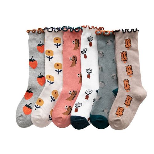 Chaussettes À Volants Pour Enfants, En Coton, Avec Motif De Fleurs, Pour Garçons Et Filles De 1 À 12 Ans