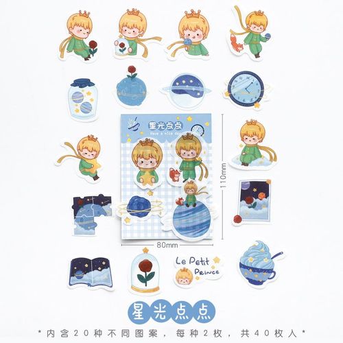 Autocollants De Dessin Animé Le Petit Prince, Étiquette Scrapbook, Pour Planificateur D'ordinateur Portable, Carnet De Notes, Papeterie, Diy Bricolage