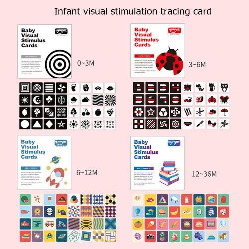 Carte éducative d'apprentissage visuel pour bébé, en noir et blanc