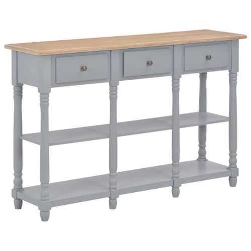 Table Console Gris 120x30x76 Cm Mdf - Vidaxl