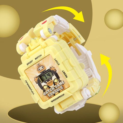 Montre Électronique De Jeu De Dessin Animé Pour Enfants, Jouet Robot Déformé, Montres-Bracelets, Cadeau D'anniversaire Pour Garçons Et Filles