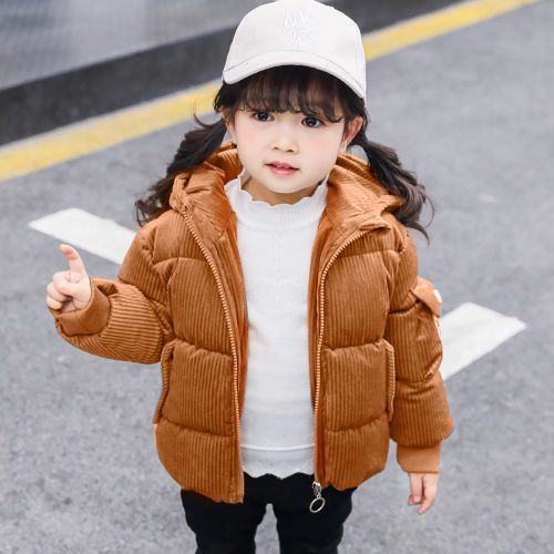 Manteau En Duvet Molletonné Pour Filles, Mignon, En Coton Épais, À Capuche, Fermeture Éclair, Manches Longues, Dessin Animé, Chaud, Hauts Rembourrés Pour Enfants