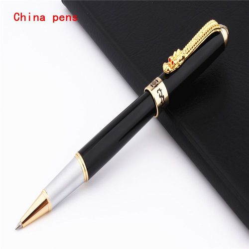 Stylo De Signature Dragon Dance, Stylo À Bille, Noir, Chinois, À Pointe Moyenne, Pour Le Bureau, 1000