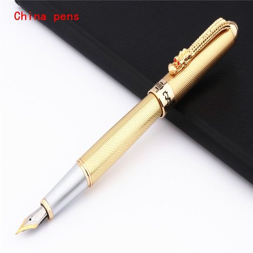 Stylo Plume Dragon Oriental Doré 1000, De Luxe, De Qualité, Pour Le Bureau, Nouveau