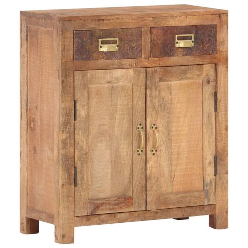 Vidaxl Buffet 65 X 30 X 75 Cm Bois De Manguier Massif Brut