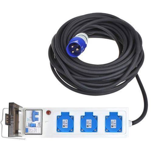 ProPlus Unité d'alimentation de tente/remorque 10 m 3 x Schuko